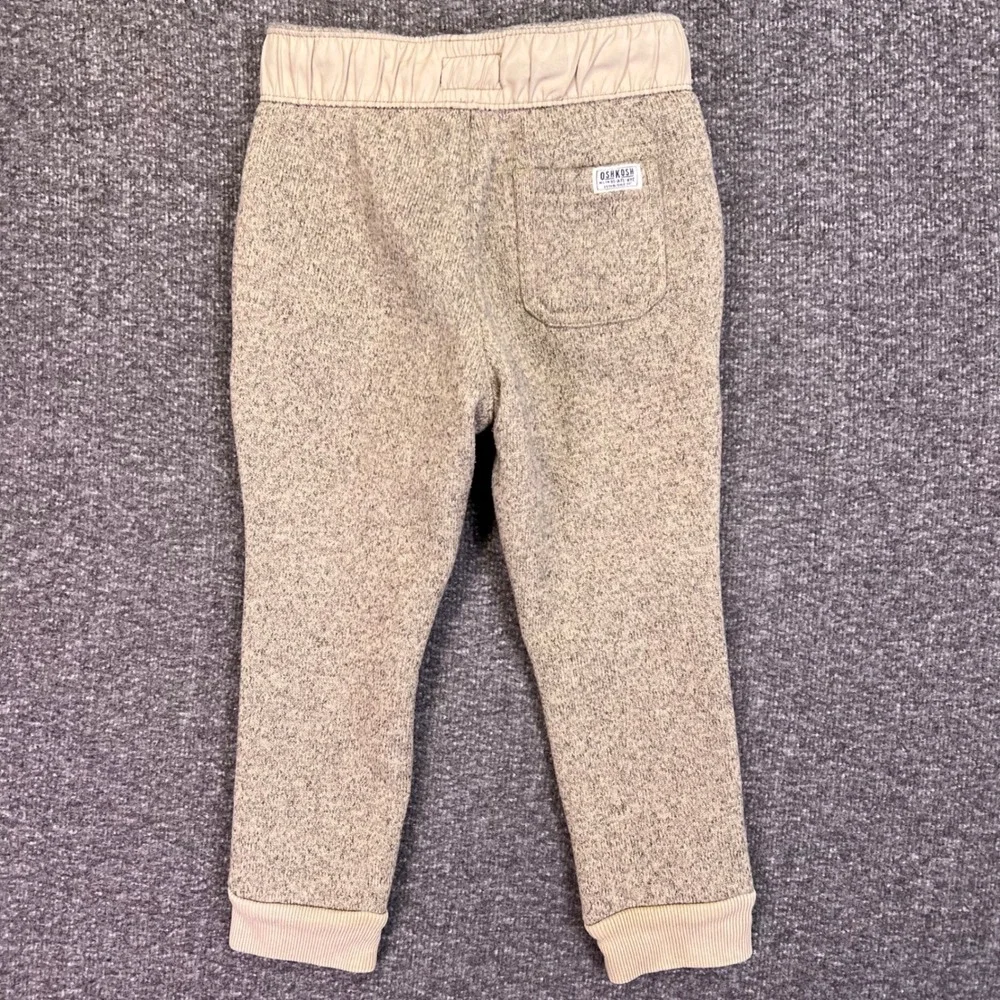 OshKosh Jogger Pants Toddler 3T Fleece Lined Casual‎ Winter Sweater Knit 19x14.5